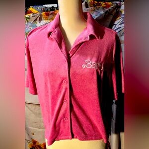 Pink Barbie cropped shirt vintage